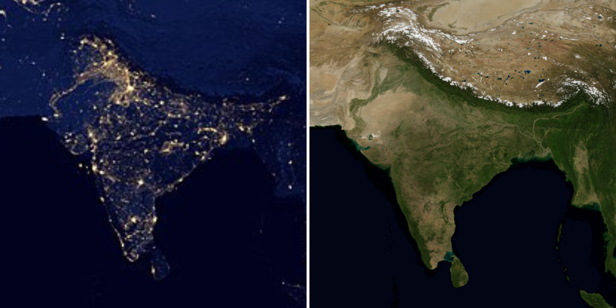 India day vs night comparison