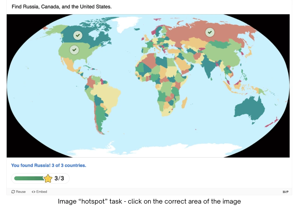 Image hotspot — click the correct area