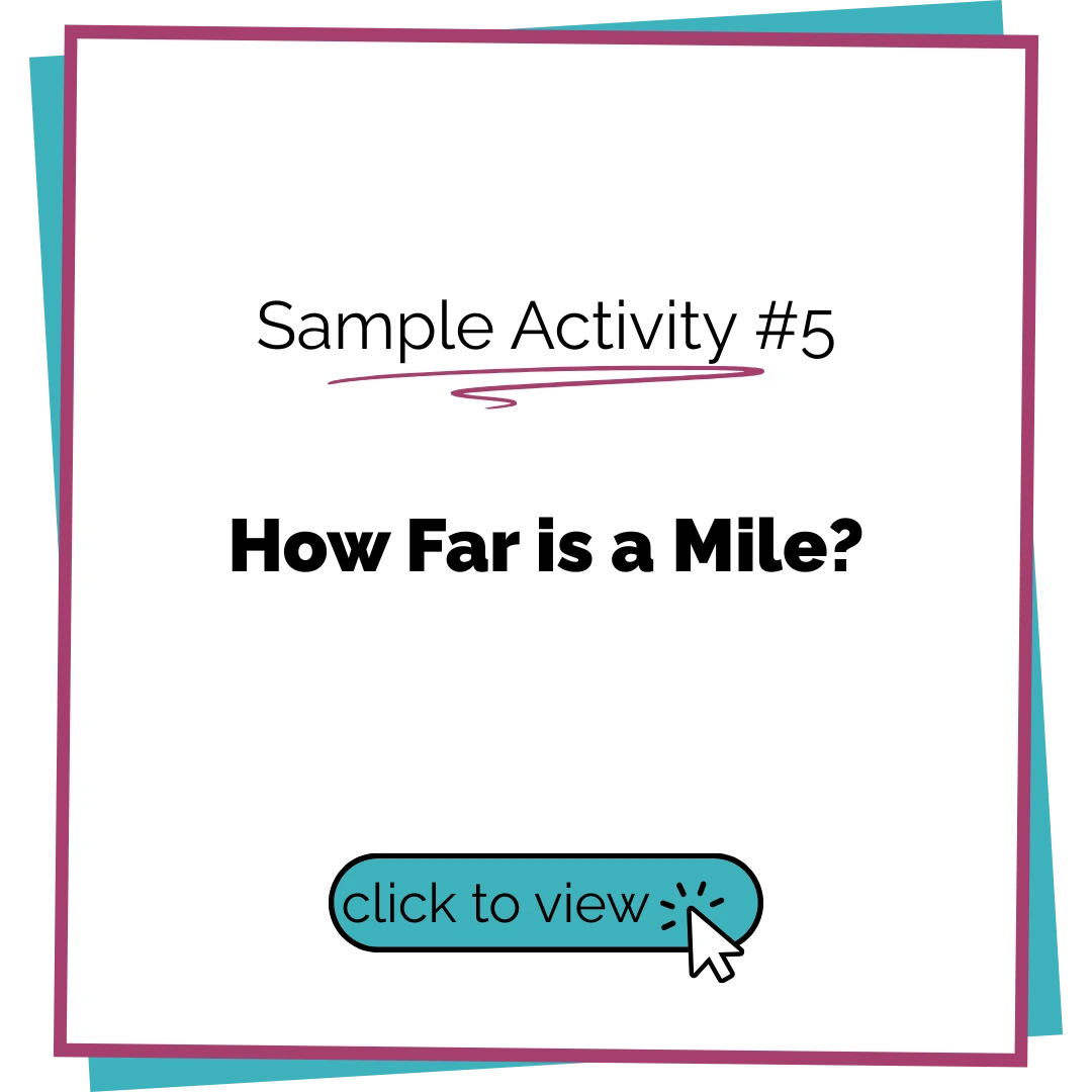 Mile measurement activity sample